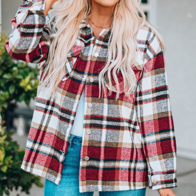 HIDDEN GEMS | Plaid Chest Pocket Buttoned Shacket