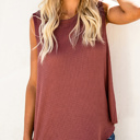 Fiery Red Small Sale! Everyday Waffle Tank Top