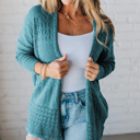  HIDDEN GEMS | Hollowed Knit Open Front Cardigan