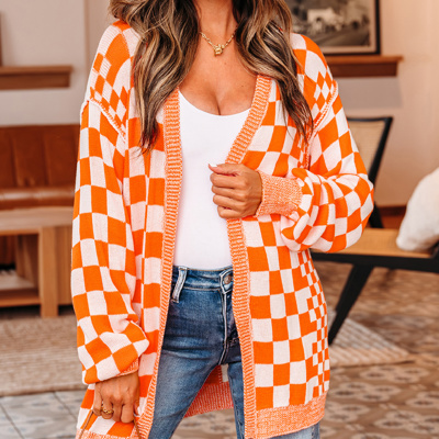 HIDDEN GEMS | Checker Open Front Cardigan