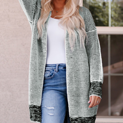 HIDDEN GEMS | Plaid Open Front Long Cardigan