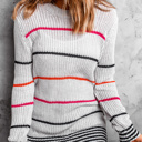  HIDDEN GEMS | Stripe Ribbed Knit Sweater