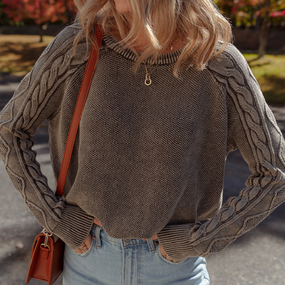 HIDDEN GEMS | Cable Knit Raglan Sleeve Sweater