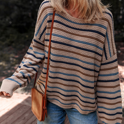 HIDDEN GEMS | Stripe Drop Shoulder Sweater