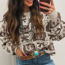  HIDDEN GEMS | Western Bows & Horseshoes Sweater