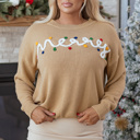  HIDDEN GEMS | Christmas Merry Dot Dolman Sleeve Sweater