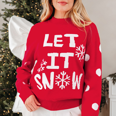 HIDDEN GEMS | LET IT SNOW Christmas Snowflake Sweater