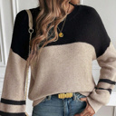  HIDDEN GEMS | Colorblock Stripe Long Sleeve Sweater