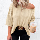 Apricot Small The Kalen Textured Knit Top