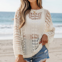  HIDDEN GEMS Abstract Crochet Knit Top