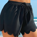  HIDDEN GEMS Scallop Bikini Lining Shorts