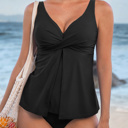  HIDDEN GEMS Babydoll Tankini Swim Top