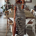  SALE! Stripe V-Neck Maxi Dress