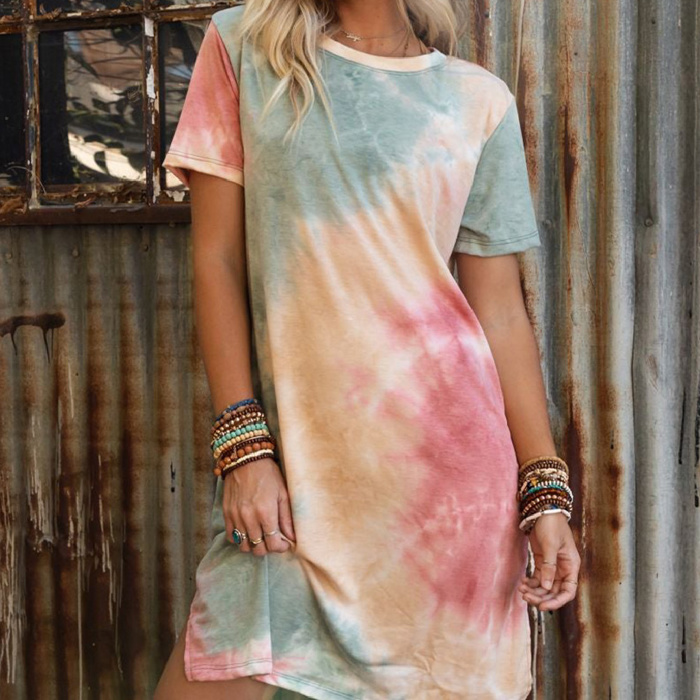 SALE! Sublimated Tie-Dye Print Dress