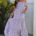  HIDDEN GEMS | Floral Bubble Sleeve Maxi Dress