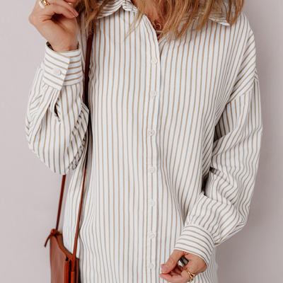 HIDDEN GEMS Essential Stripe Shirt Dress