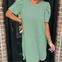  SALE! Essential Trendy Puff Sleeve Dress