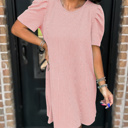  SALE! Essential Trendy Puff Sleeve Dress