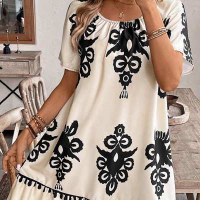 HIDDEN GEMS | Western Boho Ruffle Dress