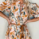  HIDDEN GEMS | Stylish Western Abstract Belted Dress