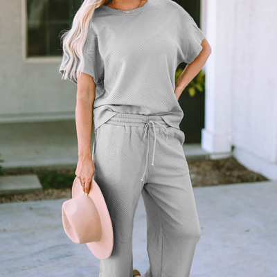 HIDDEN GEMS | Textured Top and Pants Set