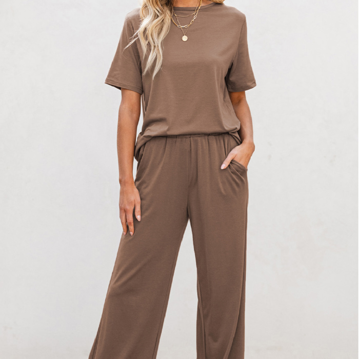 HIDDEN GEMS | Solid Top and Pants Set