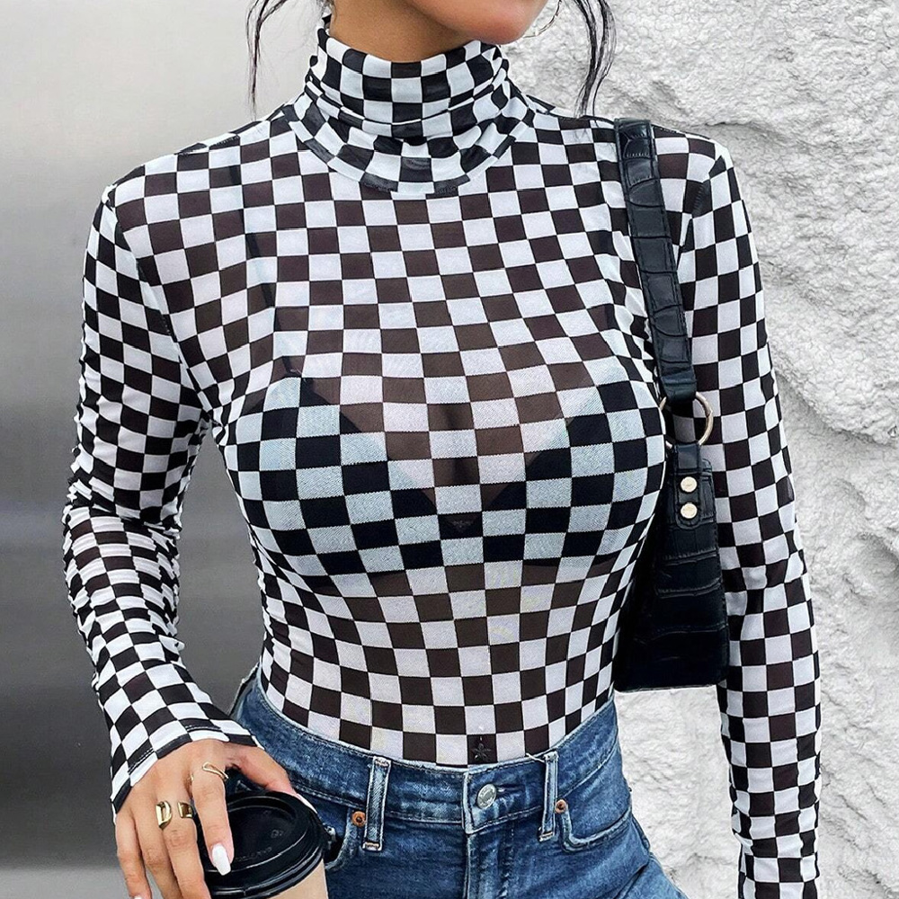 CHECK MATE MESH BODYSUIT