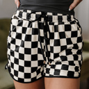  HIDDEN GEMS | Sporty Chic Checker Drawstring Shorts