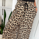  HIDDEN GEMS | Leopard Wide Leg Drawstring Pants