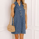  Denim Days Abstract Sleeveless Mini Dress