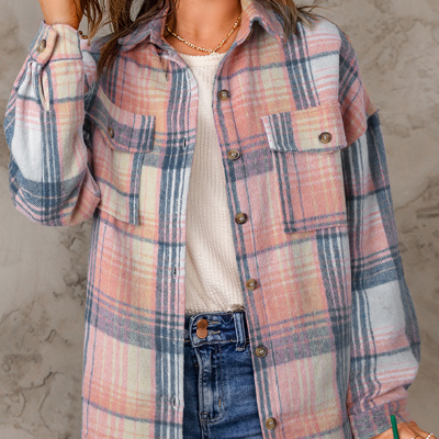 HIDDEN GEMS | Plaid Flap Pocket Shacket