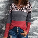  SALE! Leopard Colorblock Long Sleeve Top