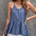  SALE! Peplum Tied Racerback Tank Top