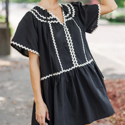 SALE! Ric-Rac Short Sleeve Mini Dress
