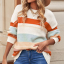  HIDDEN GEMS Soft Colorful Stripe Sweater