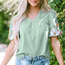  HIDDEN GEMS | Meadow Muse Floral Embroidered Blouse