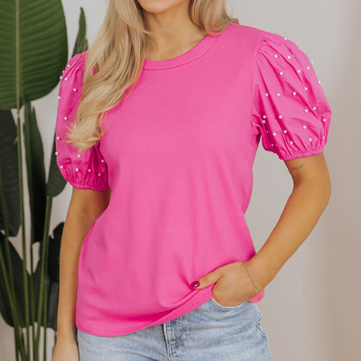 HIDDEN GEMS | Pretty Beaded Puff Sleeve Top