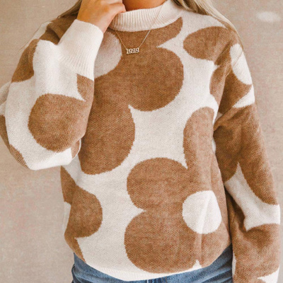 HIDDEN GEMS | Floral Drop Shoulder Sweater
