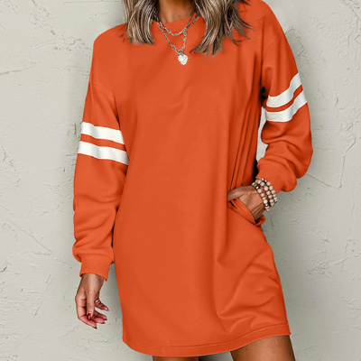 HIDDEN GEMS | Varsity Stripe Sweatshirt Dress