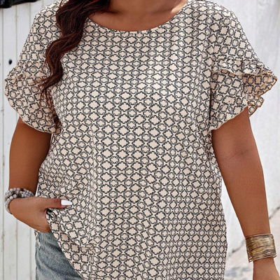 HIDDEN GEMS | Plus Size Gorgeous Geometric Blouse