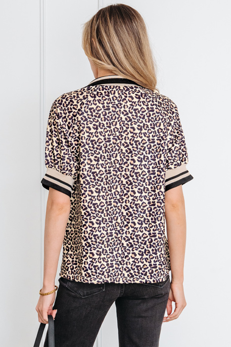 Wildly Cute Leopard Stripe Top