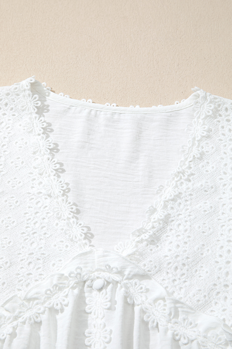 Catalina Lace and Ruffle Blouse