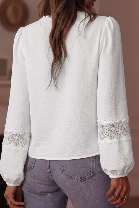 Catalina Lace and Ruffle Blouse