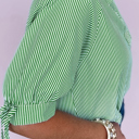  Sweet Escape Stripe Collared Blouse