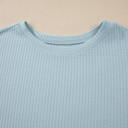  Beautifully Blue Floral Mesh Sleeve Top