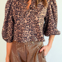  Charmingly Wild Leopard Tie Blouse