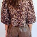  Charmingly Wild Leopard Tie Blouse