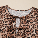  Charmingly Wild Leopard Tie Blouse