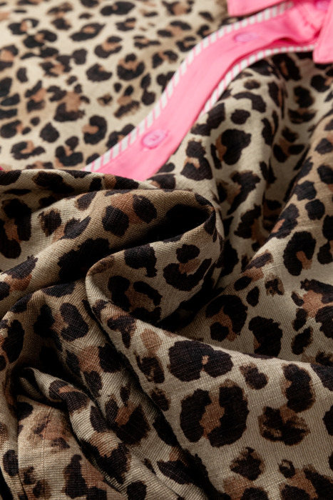 Pop of Pink Leopard Blouse