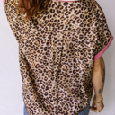  Pop of Pink Leopard Blouse